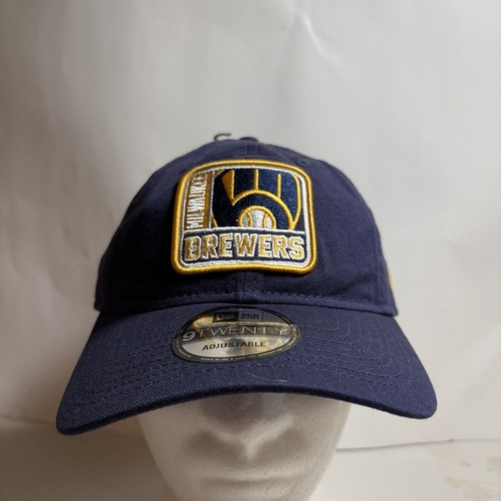 New Era 9Twenty Milwaukee Brewers Blue MLB Strap Back Dad Hat NEW